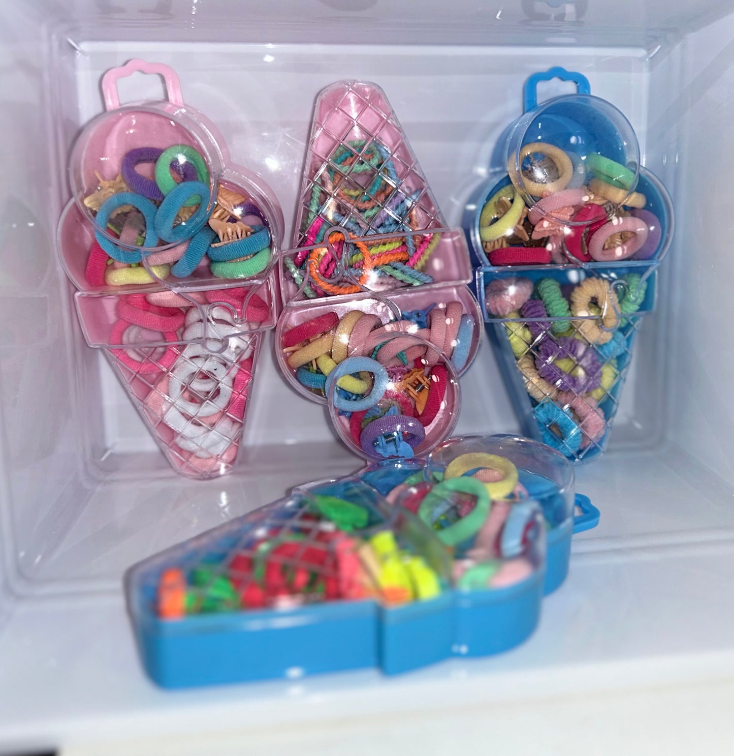 Kids small hair ties and clips