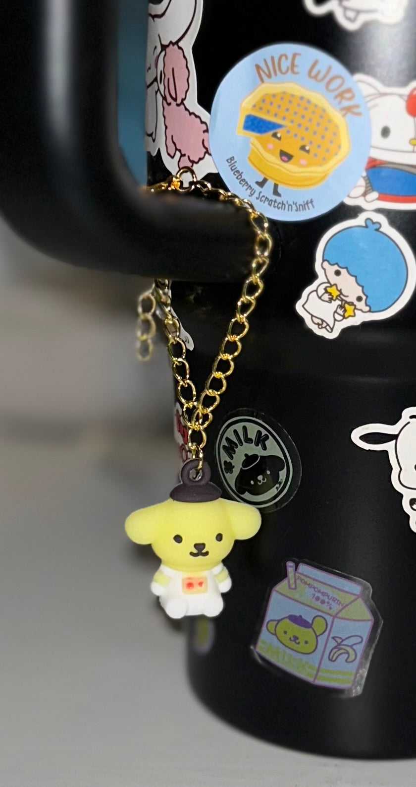 Pom pom cup charm