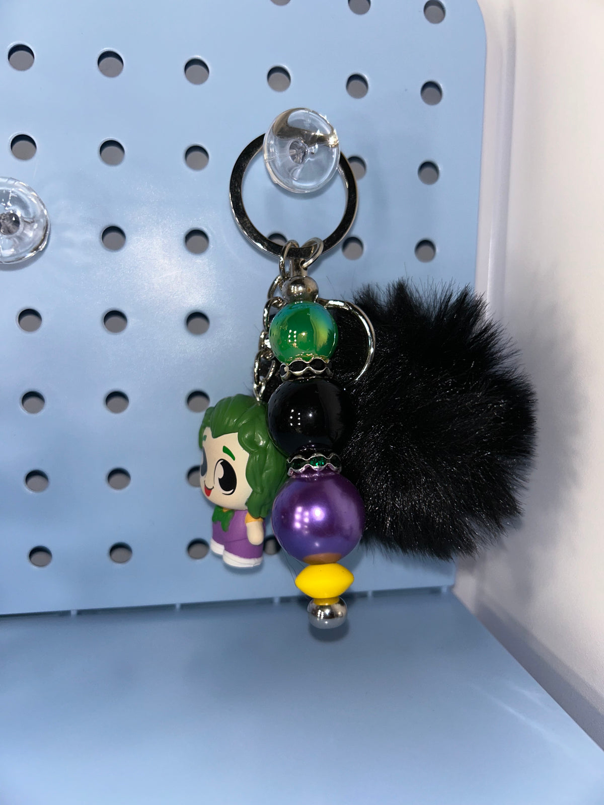 Green clown character keychain