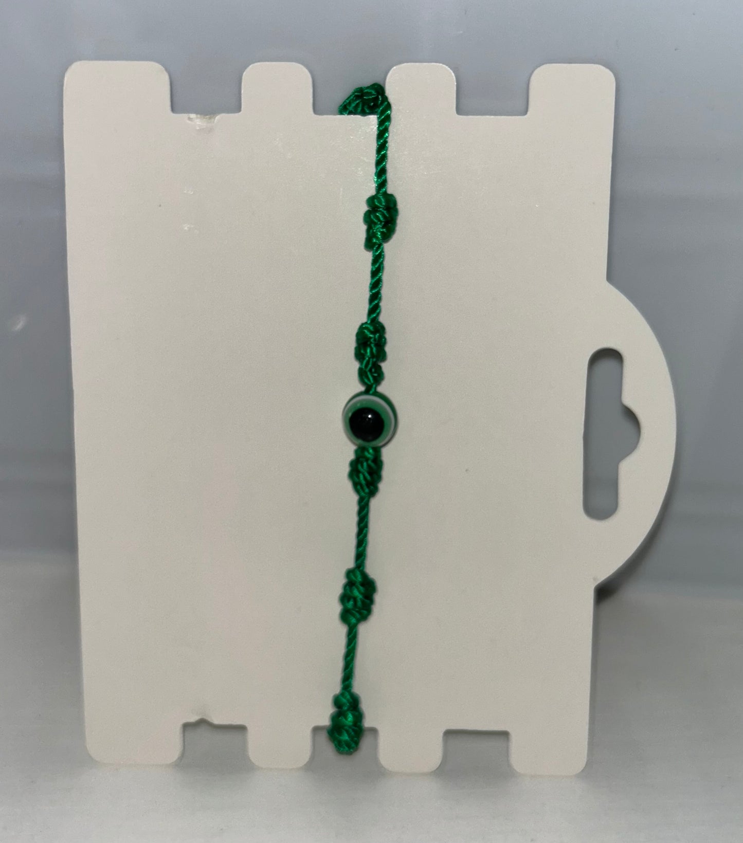 Green “evil eye” bracelet
