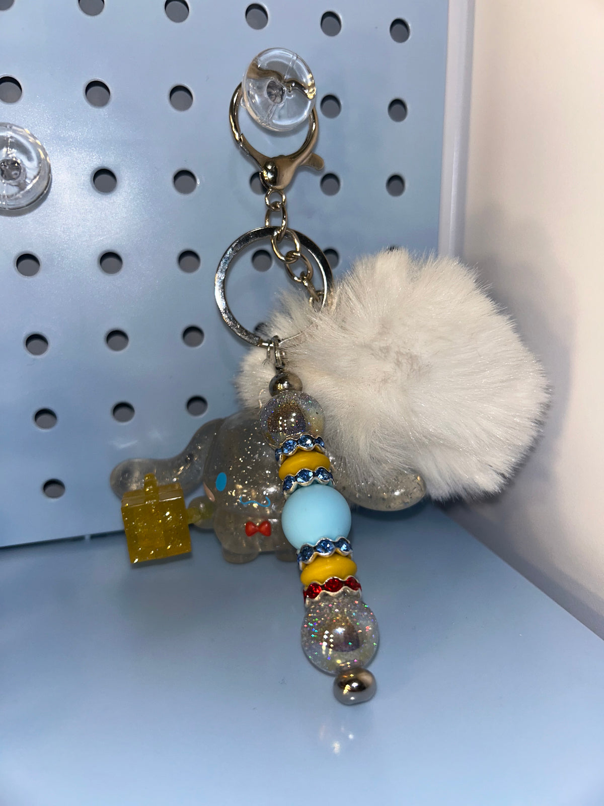 Glitter big ears character keychain