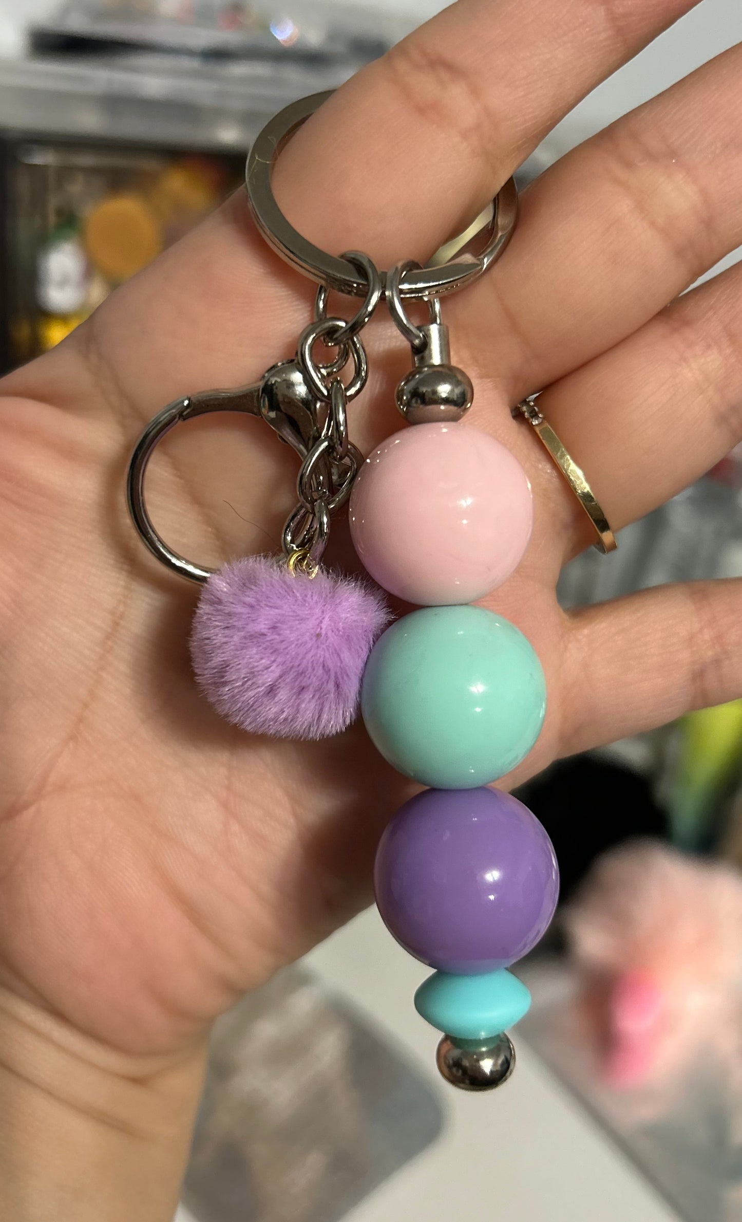 Cotton candy keychain