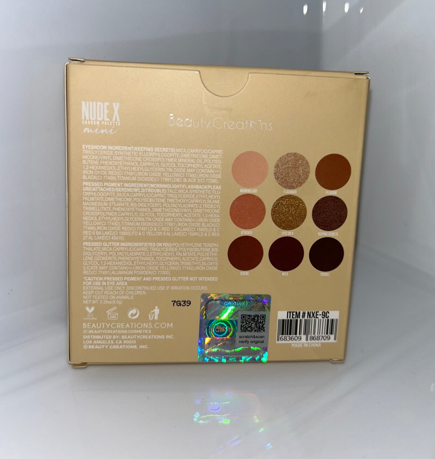 Nude X mini eyeshadow palette