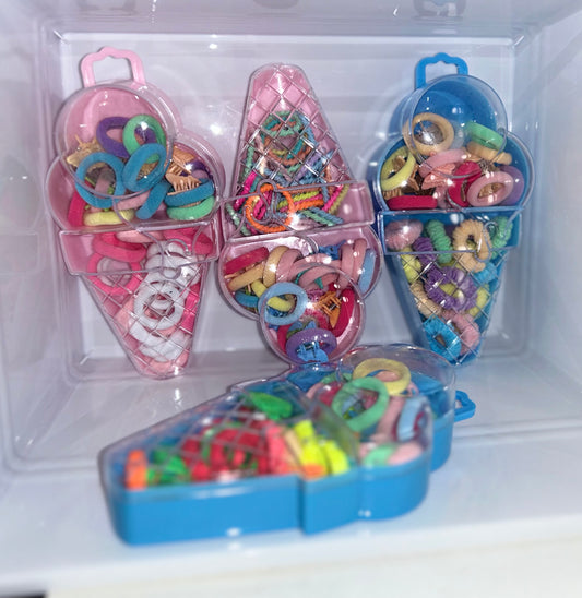 Kids small hair ties and clips