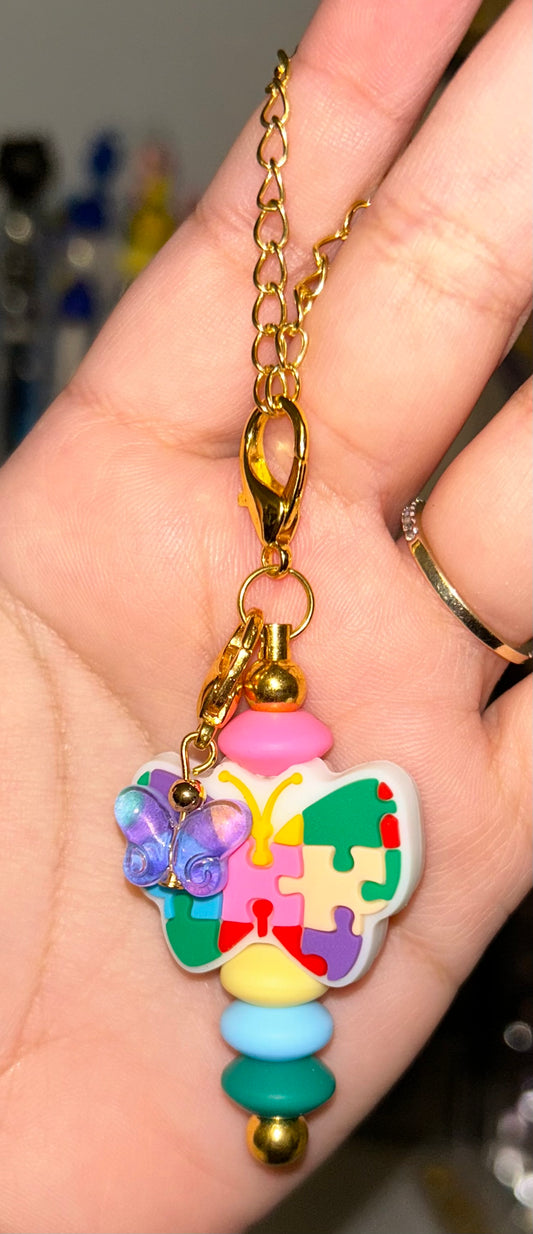 Butterfly puzzle cup charm