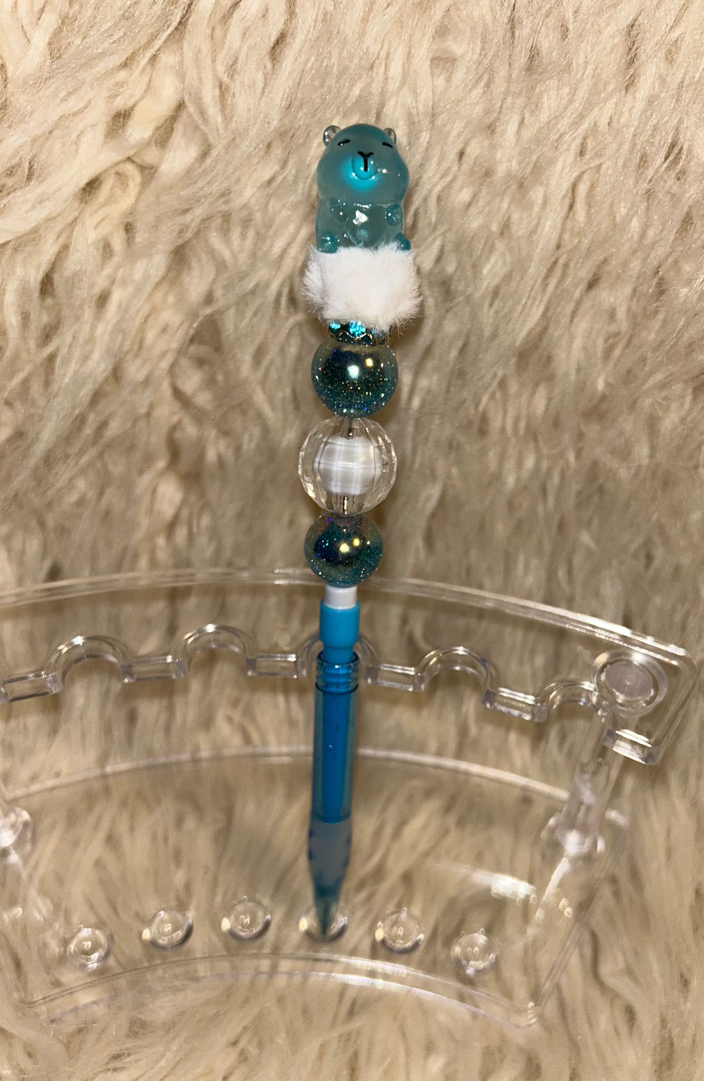 Blue capybara pen