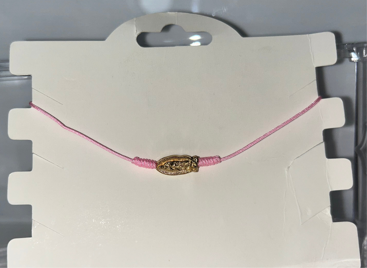 Hot pink Virgencita bracelet
