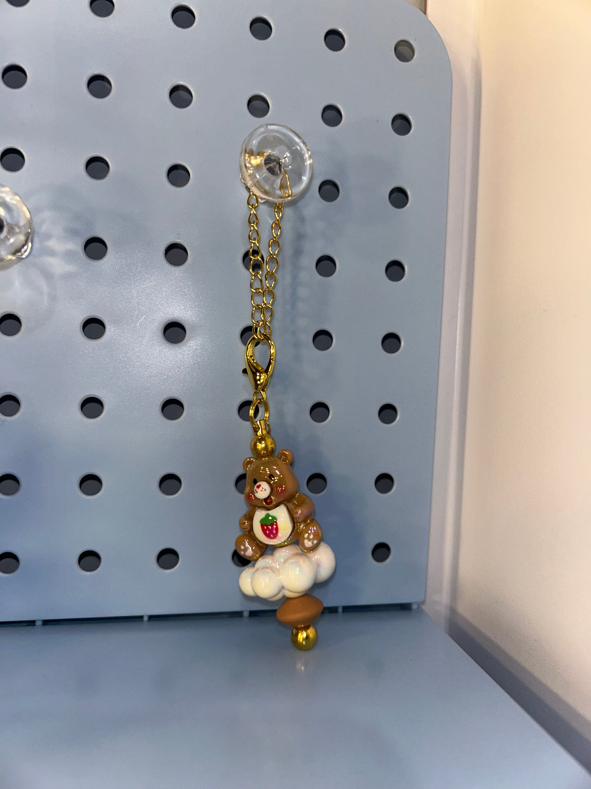 Brown bear cup charm