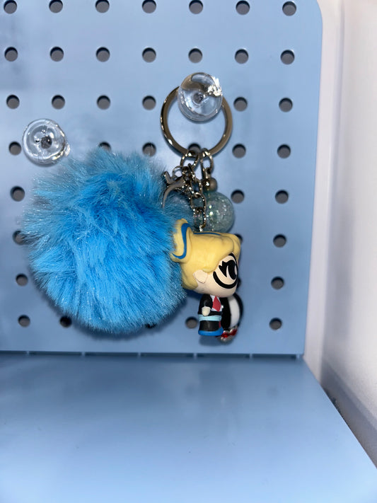 Clown girl character keychain