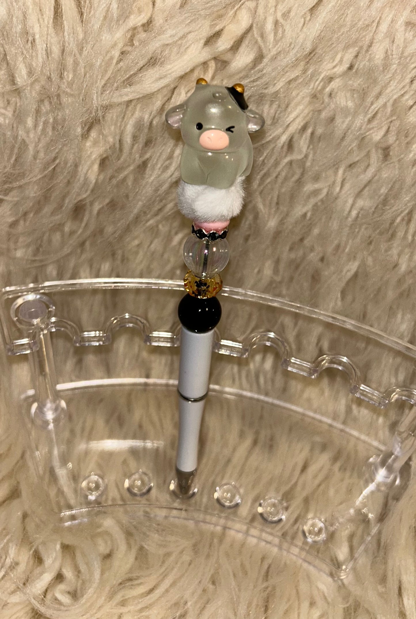 Luminous cow white pen
