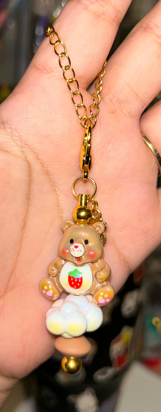 Brown Care bear cup charm