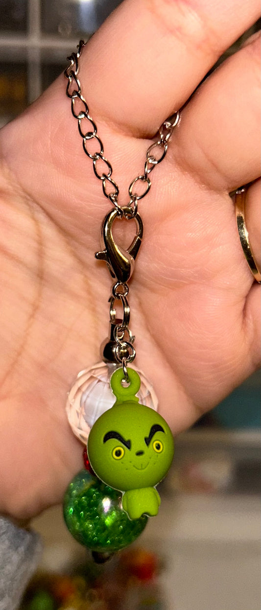 Grinch cup charm