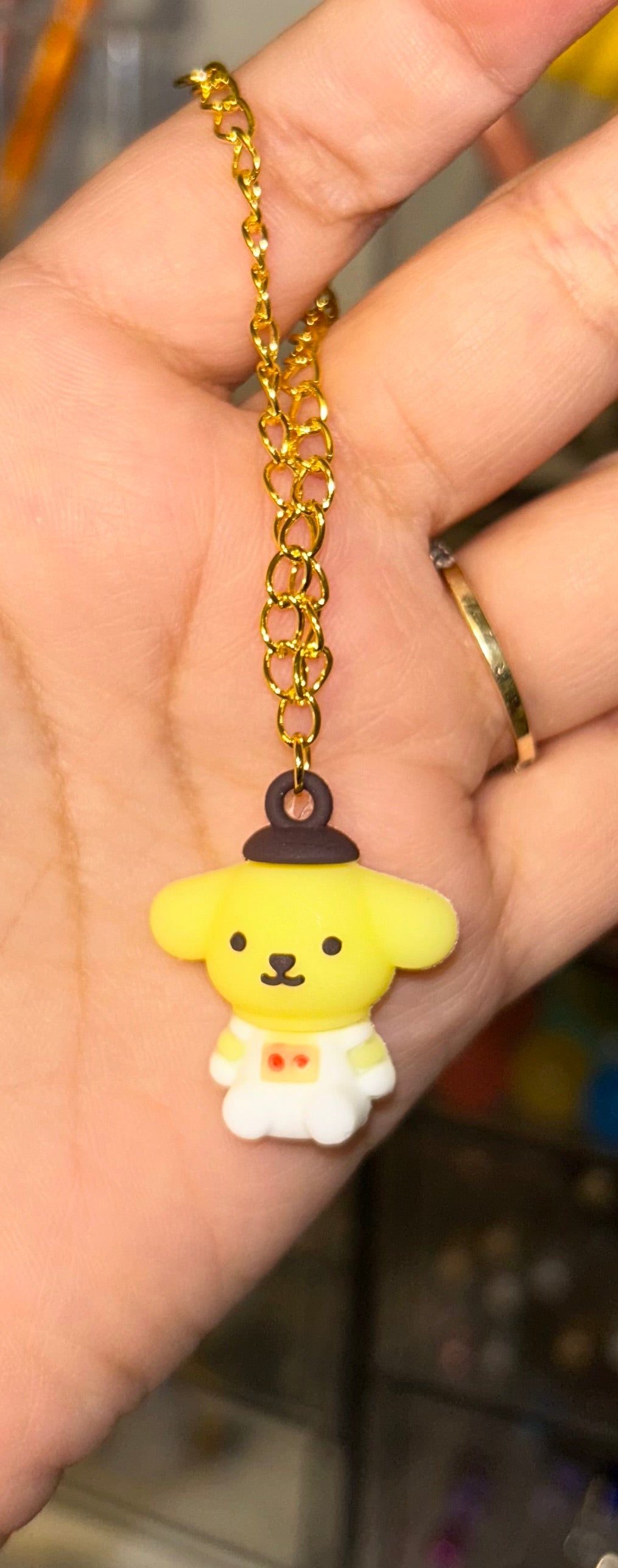 Pom pom cup charm