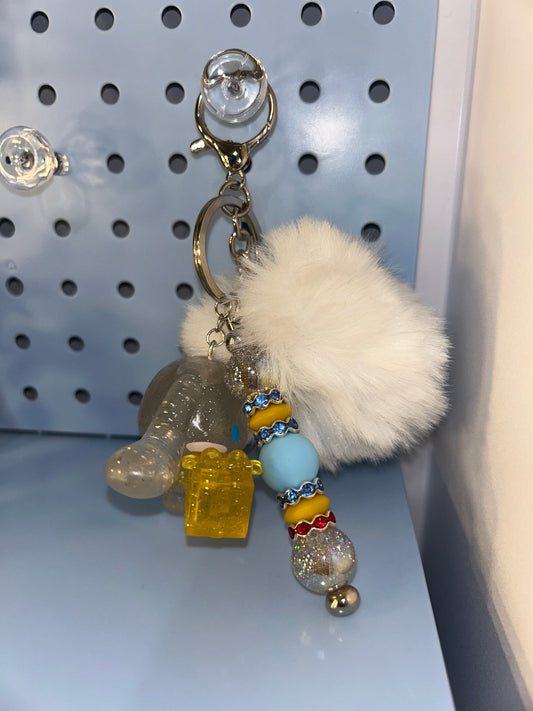 Glitter big ears character keychain