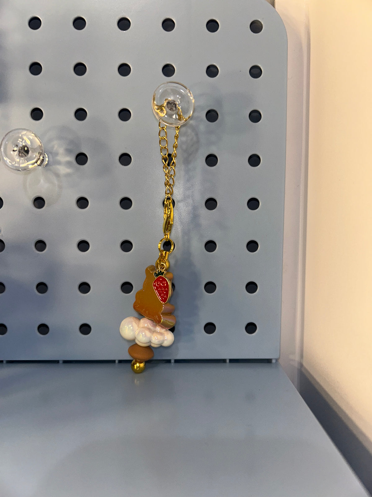 Brown bear cup charm