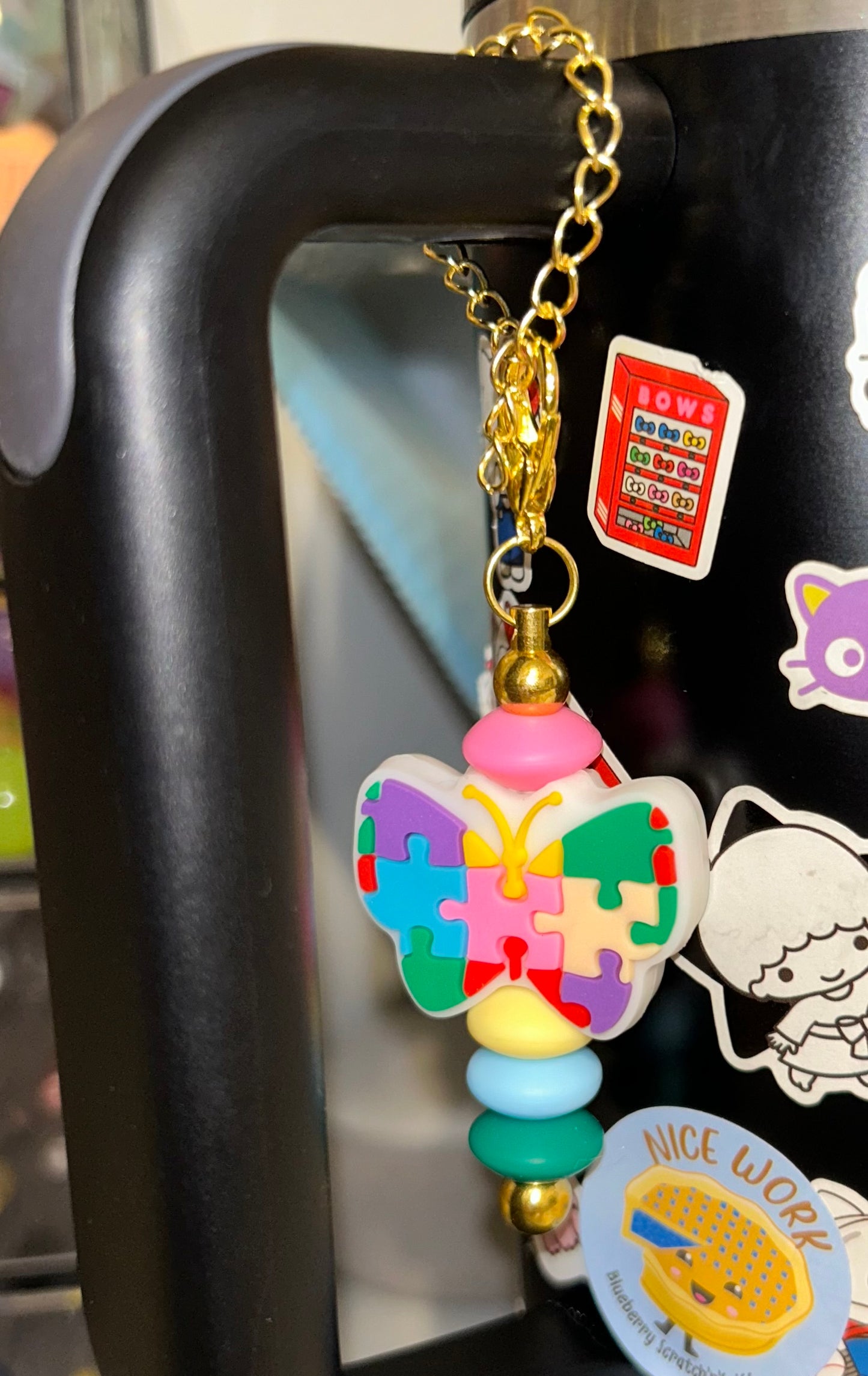 Butterfly puzzle cup charm
