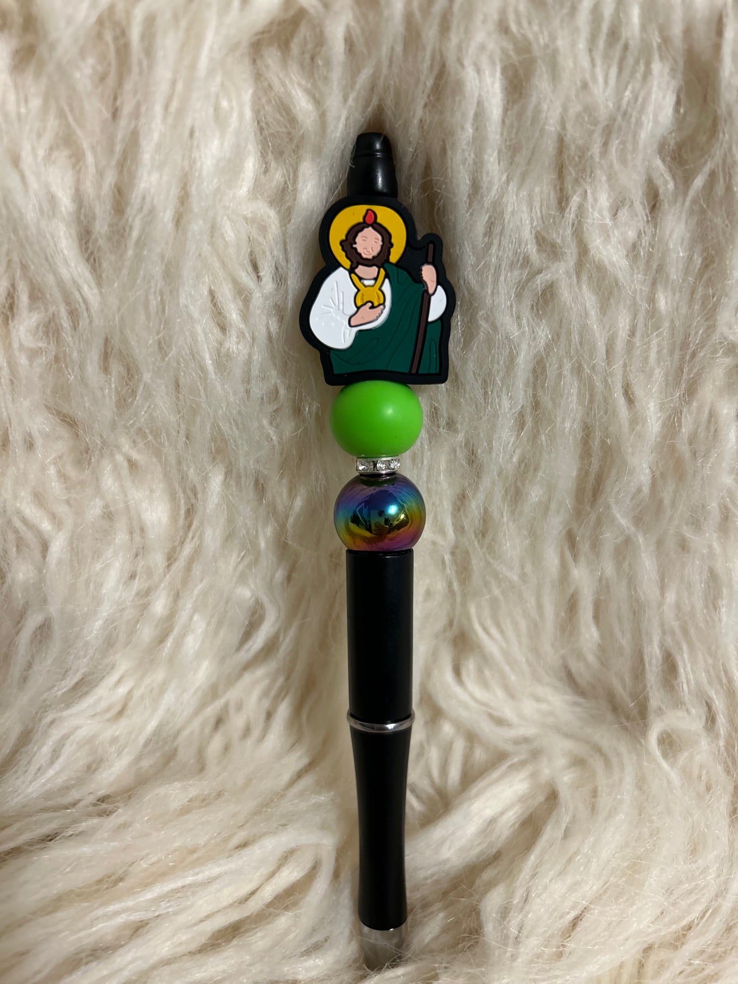 Black and green San Judas pen