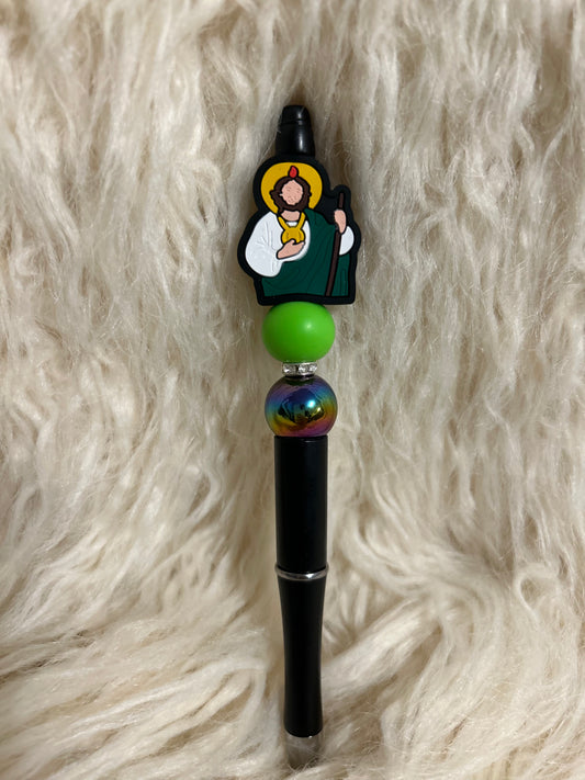 Black and green San Judas pen
