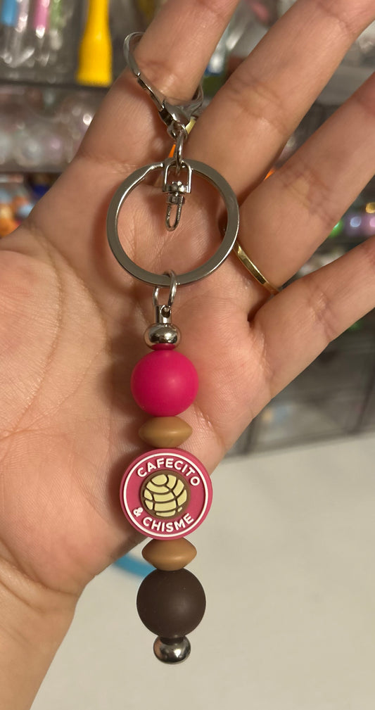 Cafecito & chisme keychain