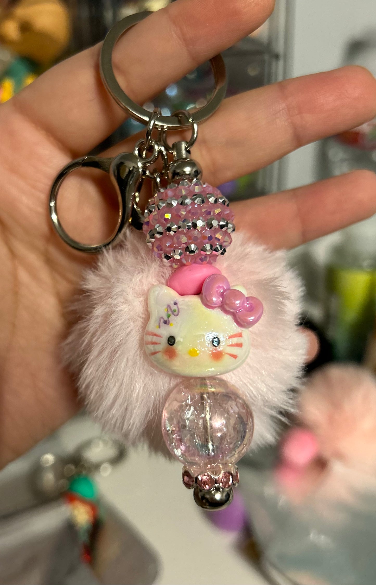 HK pink keychain