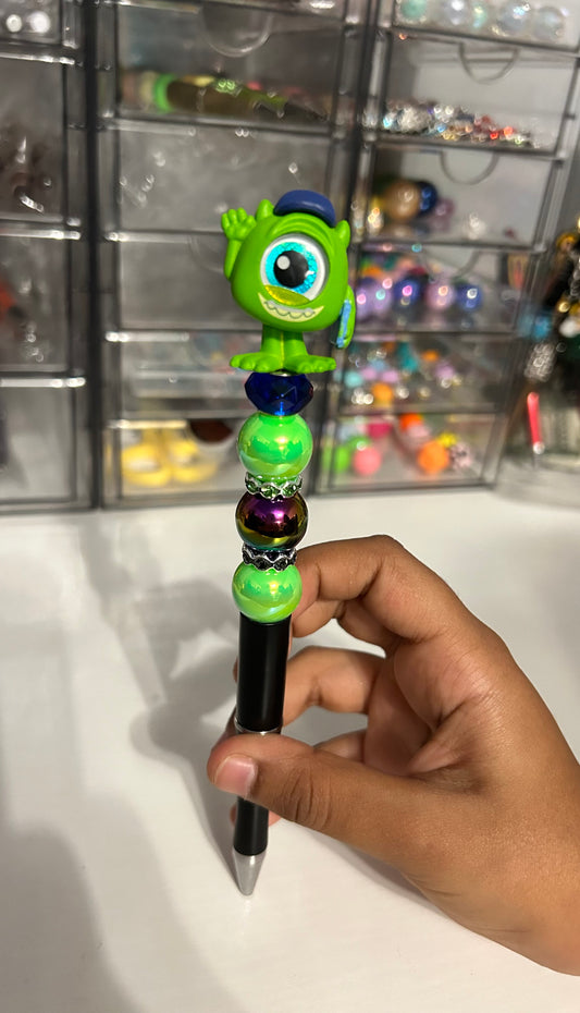 Mike Wazowski beaded pen