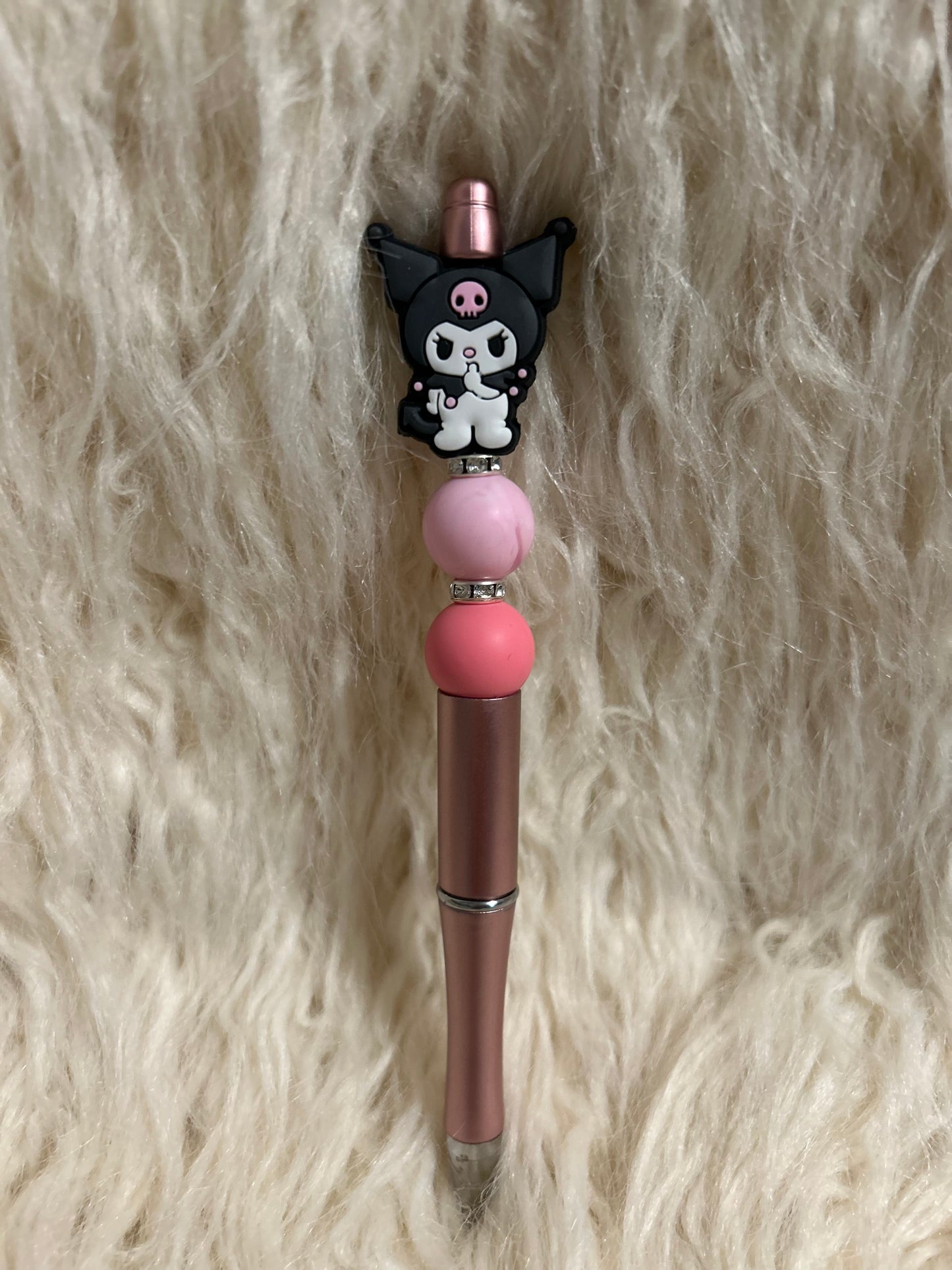 Kuromi rose gold pen