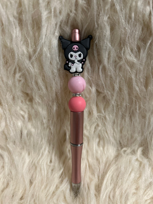 Kuromi rose gold pen