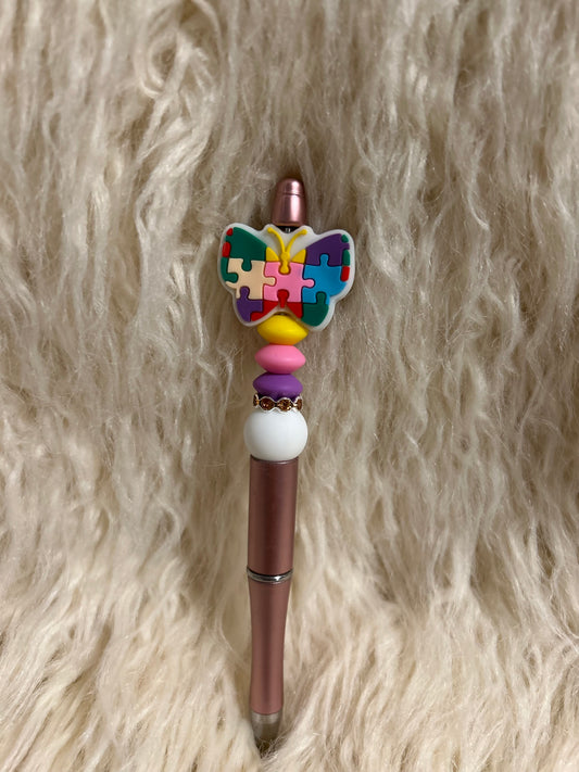 Butterfly puzzle pen