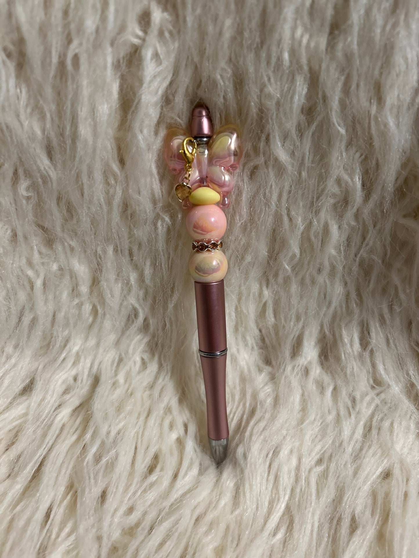 Butterfly rose gold pen